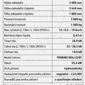 foto Locust 1004 motor Perkins 3.6t smykový nakladač